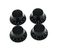 Kaish 4pcs Black W/White numero LP chitarra manopole top Hat manopole per Les Paul