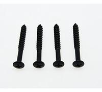 Kaish 4pcs chitarra elettrica collo piastra Neckplate viti per Strat tele nero