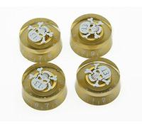 Kaish 4pcs LP Guitar Speed Dial manopole manopole oro con teschio bianco per Les Paul