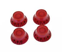Kaish 4pcs Red W/Black numero LP chitarra manopole top Hat manopole per Les Paul