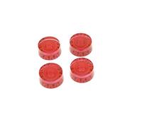 Kaish 4pcs rosso con quadrante nero numero Guitar Speed manopola di controllo manopole adatta LP chitarra