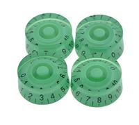 Kaish 4pcs verde con quadrante nero numero Guitar Speed manopola di controllo manopole adatta LP chitarra