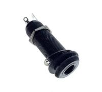 KAISH 6,35 millimetri in ottone mono chitarra basso barilotto jack uscita cilindro jack con 3 pin nero