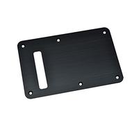KAISH 6-Hole Metallo Alluminio Anodizzato Stile Moderno ST/Stratocaster Piastra Posteriore Tremolo Trem Cavity Cover per USA/Messico Stratocaster/Strat Nero Opaco