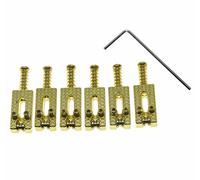 Kaish 6 moderno chitarra elettrica ponte tremolo roller Sellette ponticello set con chiave per Strat o Tele chitarre, Gold
