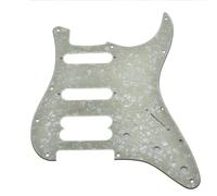 KAISH Battipenna a 11 fori American Modern ST Style HSS Round Corner Humbucking senza fori per le viti per Ultra Series Strat Chitarre Aged Pearl