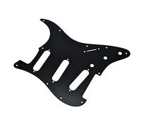 KAISH Battipenna a 11 fori in metallo alluminio anodizzato, stile moderno ST/Strat SSS, protezione per chitarra USA/Messico Stratocaster/Strat, nero