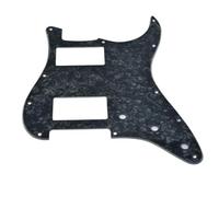KAISH Battipenna a 11 fori in stile moderno a 2 humbucker H/H per American Strat con doppio pickup humbucking humbucker con angolo quadrato nero perla