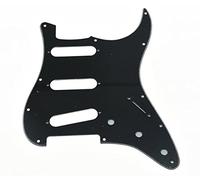 KAISH - Battipenna a 11 fori per chitarra stile Strat a ponte invertito per Jimi Hendrix Stratocaster, 3 strati, colore: Nero
