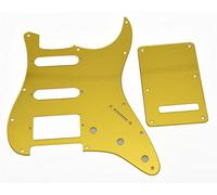 KAISH Battipenna a 11 fori ST/Strat Style HSS Pick Guard con piastra posteriore ST Tremolo Trem copertura per USA/Messico Stratocaster/Stratocaster Gold Mirror 1 strato