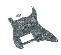 Kaish Battipenna a 11 fori, ST Strat, un humbucker, per chitarra Fender Delonge, Guscio bianco e nero.