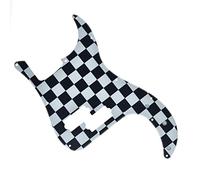 KAISH Battipenna a 13 fori P Bass Style PB Scratch Plate Bass Battipenna per USA/Messico Precision P Bass nero/bianco griglia