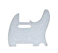 KAISH Battipenna a 8 fori per chitarra stile Tele TL con fori per viti di montaggio per pickup, per Tele/Telecaster, bianco perla