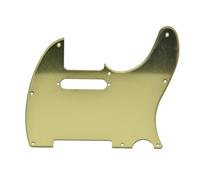 KAISH Battipenna a 8 fori per chitarra stile Tele TL con fori per viti di montaggio per pickup, per Tele/Telecaster Gold Mirror