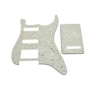 KAISH, battipenna con 11 fori per chitarra ST/Strat, stile HSS, con piastra posteriore ST, copertura tremolo per Stratocaster USA/Messico, perno in perla invecchiata