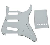 KAISH - Battipenna e piastra protettiva posteriore per tremolo Trem, per chitarra SSS, compatibile con chitarra Yamaha Pacifica, bianco a 3 strati
