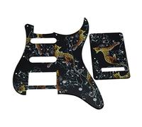 Kaish, battipenna in plastica per chitarra HSS, con stampa 3D, per statistiche americane e parafango messicano, Motivo leopardato.
