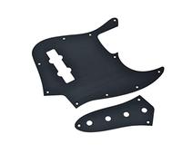 KAISH Battipenna per basso Jazz J in alluminio anodizzato a 4 corde con piastra di controllo JB in metallo e viti per Fender Jazz Bass Americano/Messicano Nero
