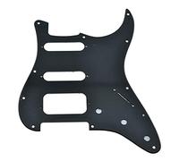 KAISH Battipenna per chitarra a 11 fori, stile moderno americano Strat, HSS, per Stratocaster/Strat, montaggio humbucking a 3 viti con angolo arrotondato, colore: nero opaco