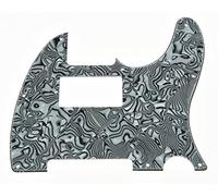 Kaish, battipenna per chitarra, colore nero e bianco, antigraffio, per Fender Telecaster