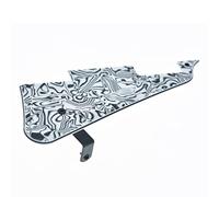 Kaish, battipenna per chitarra Les Paul, con strisce zebra, staffa in acciaio inossidabile nero e viti di montaggio in acciaio per Les Paul USA