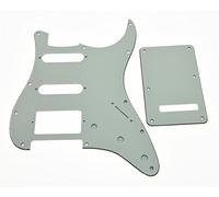 KAISH, battipenna per chitarra ST/Strat in stile HSS, con piastra posteriore ST, copertura tremolo per Stratocaster USA/Messico/Strat avorio 3 strati