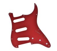 Kaish, battipenna per chitarra ST/Strat in stile SSS a 11 fori, 3 strati, per Stratocaster USA/Messico Rosso