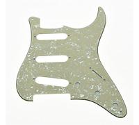 Kaish, battipenna per chitarra Strat SSS in stile vintage americano, con 8 fori, placca antigraffio, per Strat/Stratocaster, colore perla invecchiata