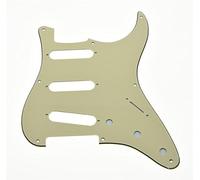 Kaish, battipenna per chitarra Strat/Stratocaster a 8 fori, stile vintage americano, SSS, placca antigraffio, bianco invecchiato a 3 strati