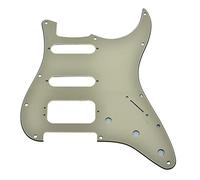 Kaish, battipenna per chitarra Stratocaster/Strat moderna americana con 11 fori, stile Strat HSS, 3 viti, montaggio humbucking con angolo tondo, 3 strati, colore: crema