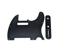 KAISH Battipenna Tele anodizzato in alluminio metallico con piastra di controllo in metallo e viti per Telecaster Americano/Messicano Nero