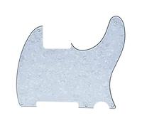 Kaish bianco perla 5 fori tele Blank Pickguard scratch piastra no foro pickup per Fender Esquire
