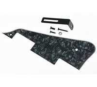 Kaish Black Pearl LP chitarra battipenna nero con staffa per Epiphone Les Paul