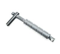 KAISH Chiave universale argentata per accordatura batteria, con asta in acciaio, per batteria acustica/elettronica, stile L