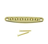 KAISH Chitarra Bridge String Thru Body Ghiera Piastra Chitarra Corde Puntali Corda Boccola Piastra per Chitarra Elettrica Oro