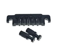 KAISH Chitarra elettrica TP-6 Style LP Bridge Stop Bar Vintage anni '70 Ponte cordiera con accordatori fini/borchie per chitarre elettriche LP Les Paul/SG/ES nero