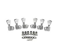 KAISH Chrome 3 + 3 sintonizzatori di bloccaggio 21:1 di bloccaggio tuning chiavi di bloccaggio con tasti Keystone per USA Les Paul/SG/ES/o chitarre acustiche
