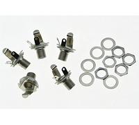 Kaish Chrome 5 x chitarra elettrica 1/10,2 cm connettori jack 6.35 mm presa jack mono