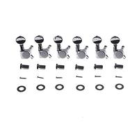 KAISH Chrome 6 chiavi di sintonizzazione in linea per chitarra sintonizzatori per piccoli semicerchio