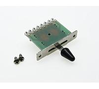 Kaish Chrome chitarra elettrica 5 way pickup interruttore W/punta nera cromata, viti per Strat tele