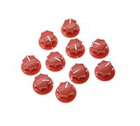 Kaish confezione da 10 rosso mini MXr Style Skirted manopola Amp inserto in ottone effetto pedale manopole