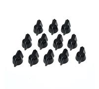 KAISH, confezione da 12 manopole mini Chickenhead vintage per chitarra, potenziometro, amplificatore, pomello per effetto pedale, vite nera