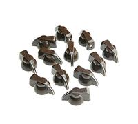 KAISH Confezione da 12 manopole per amplificatori per chitarra, color bronzo, con parte superiore piatta