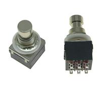 KAISH Confezione da 2 Box Stomp 9-pin 3PDT Chitarra elettrica effetto pedale interruttore True Bypass nero