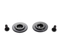 KAISH Confezione da 2 guide rotonde in acciaio inox per basso in stile vintage, fermi per corde per basso Jazz/J Bass Precision/P Bass nero
