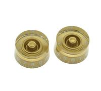 KAISH Confezione da 2 manopole per chitarra American Spec LP Speed Dial 24 manopole di controllo a scanalatura fine per Les Paul con potatori CTS Split Shaft oro