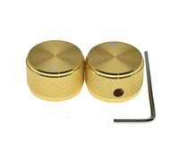 KAISH Confezione da 2 manopole per potenziometri in alluminio, 63/64", con indicatore e vite di fissaggio per chitarra/basso/amplificatore MP