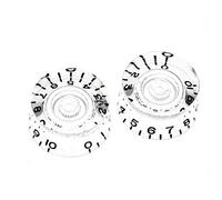 KAISH Confezione da 2 manopole USA/Imperial Spec LP per chitarra con quadrante rapido, 24 manopole di controllo per gibson Les Pauls o CTS, trasparenti