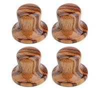 Kaish, confezione da 2 pomelli in legno per chitarra e basso Pack of 4 Zebra Wood