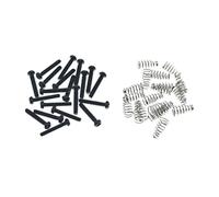 KAISH Confezione da 20 viti a bobina singola in acciaio inox American #6-32 con molle per Stratocaster/Telecaster, colore nero
